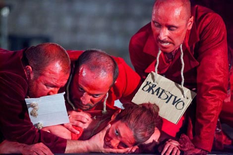 63. Dubrovačke ljetne igre: Festivalski dramski ansambl, Georg Büchner, Dantonova smrt, red. Oliver Frljić