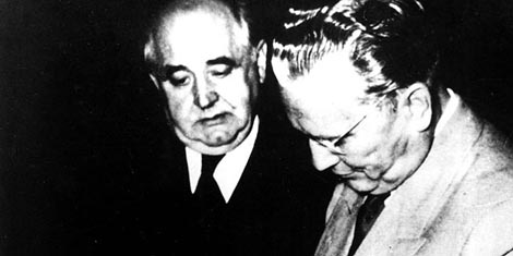 Miroslav Krleža i Josip Broz Tito