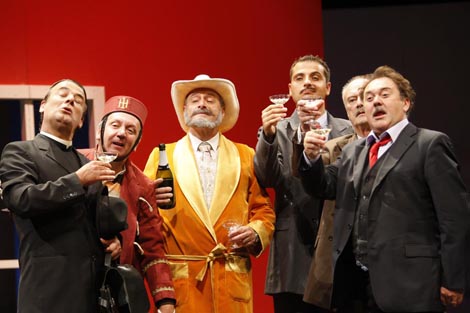 Hrvatsko narodno kazalište Split: Ivo Brešan, Svečana večera u pogrebnom poduzeću, red. Joško Juvančić