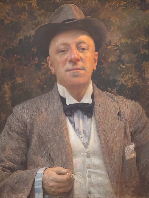 Ivo Vojnović (Dubrovnik, 9. listopada 1857. – Beograd, 30. kolovoza 1929.), hrvatski književnik - Portret izradio Vlaho Bukovac u pragu 1918. godine