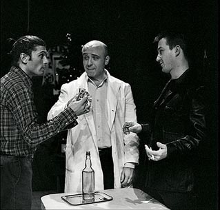 Teatar &TD, Zagreb: Dubravko Mihanović, Žaba, red. Franka Perković, 2005. (na slici Sven Medvešek, Sreten Mokrović i Franjo Dijak)