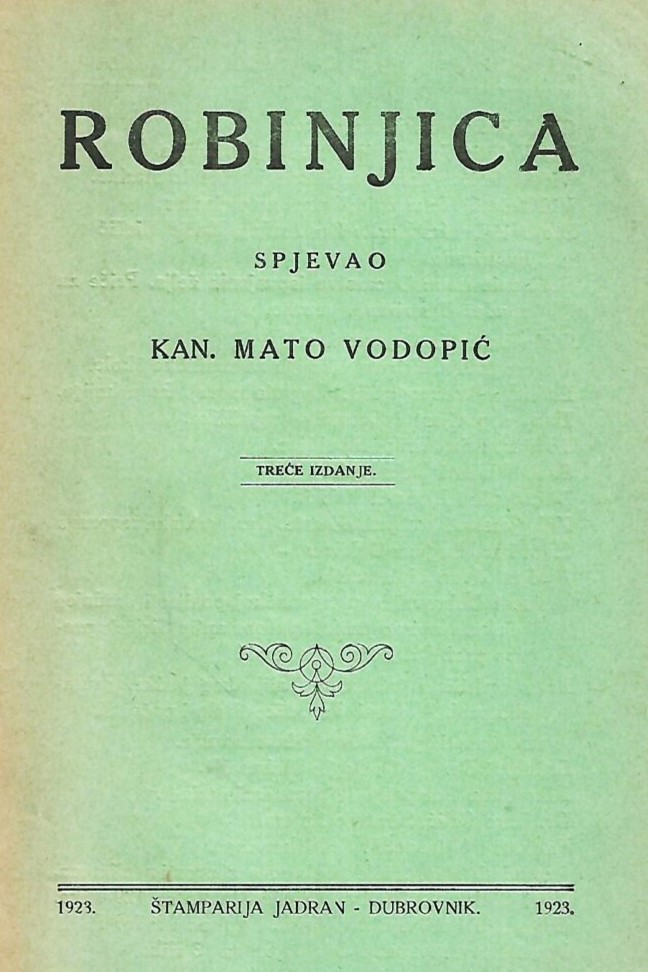 Mato Vodopić, <em>Robinjica</em>, Dubrovnik, 1923.